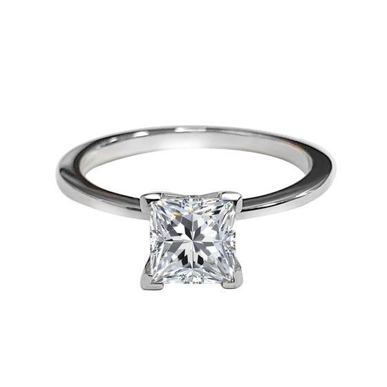 1.01ct SI2/G Princess Solitaire Engagement Ring