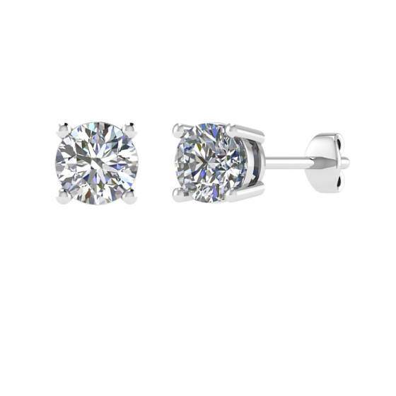 1.00ct SI/F-G Round Lab Grown Diamond Stud Earrings