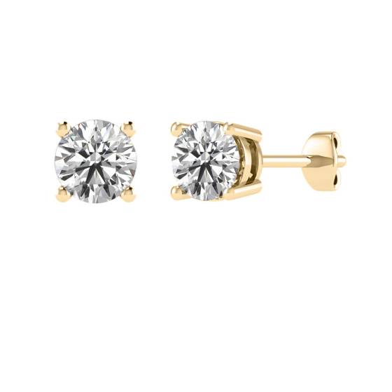 0.82ct SI/F-G Round Diamond 4 Claw Stud Earrings