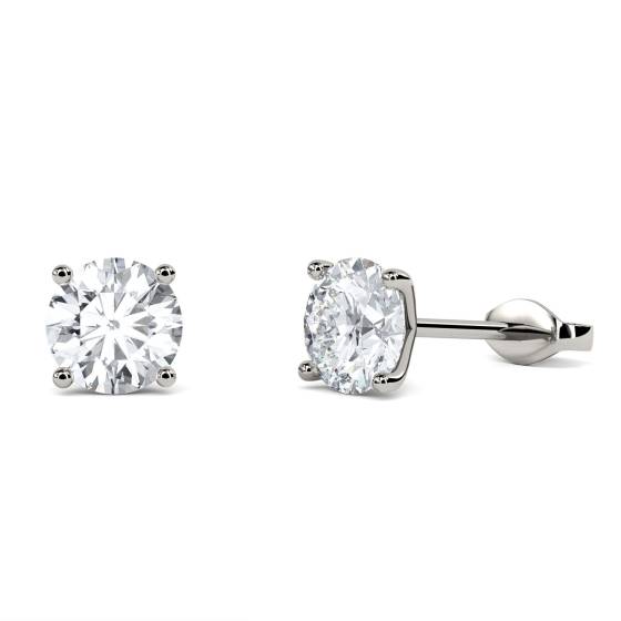 0.39ct SI1/F Elegant Round Diamond Designer Earrings