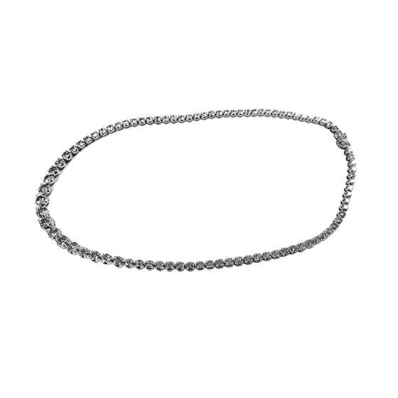 15.19ct VS/G-H Round Diamond Single Row Tennis Necklace