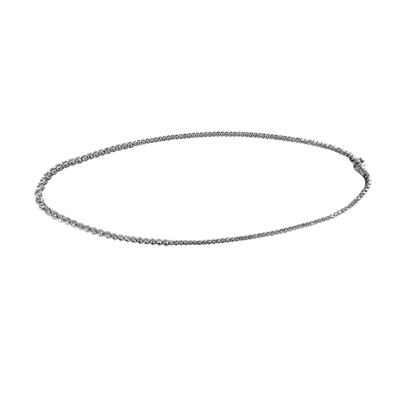 4.11ct VVS/G-H Round Diamond Single Row Tennis Necklace