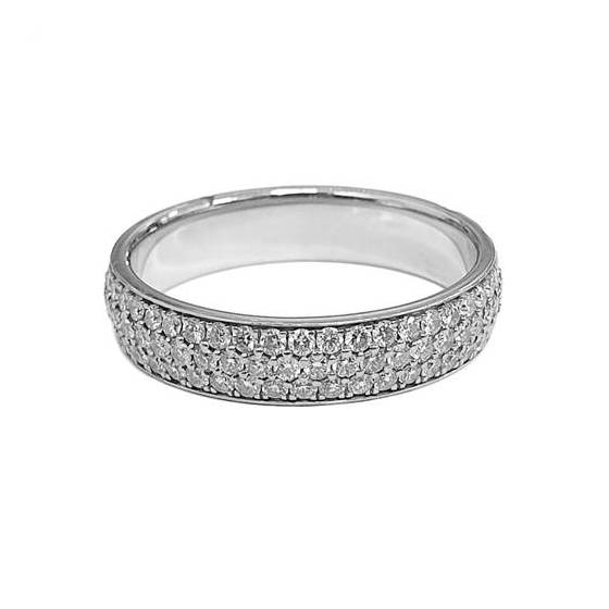 1.43ct VS/E-F Triple Row Round Cut Full Eternity Band