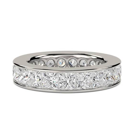 4.50ct VS/E-F Princess Diamond Eternity Ring