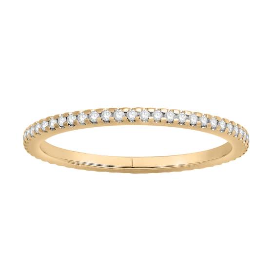 0.27ct VS/E-F Round Diamond Half Channel Eternity Ring