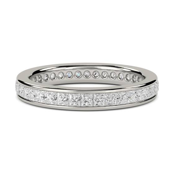 0.50ct VS/F-G 3mm Princess Diamond Full Eternity Ring