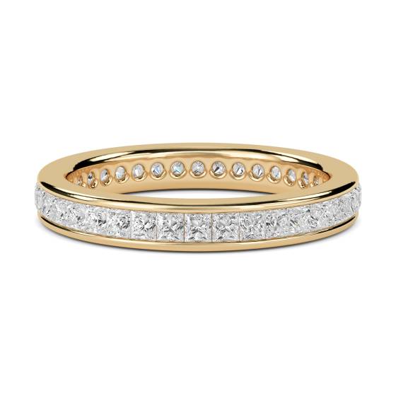 1.00ct VS/E-F 3mm Princess Diamond Full Eternity Ring