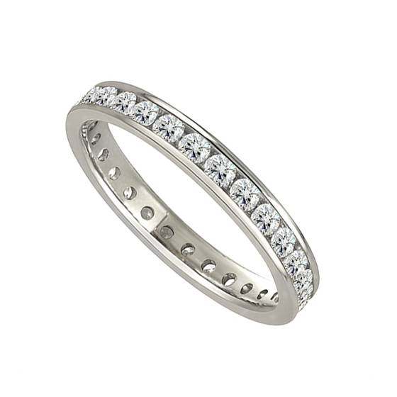 1.25ct VS/E-F Round cut Diamond Full Eternity Ring