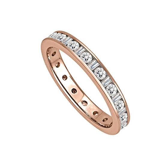 1.00ct VS2/E-F 3.5mm Classic Bagueutte Diamond Full Eternity Ring