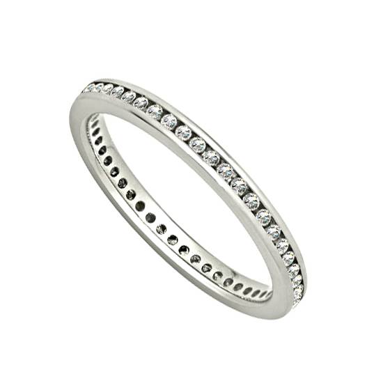 0.40ct VS/E-F Round cut Diamond Full Eternity Ring