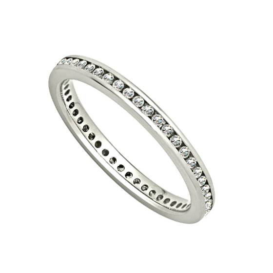 0.36ct VS/E-F Full Channel Set Eternity Ring