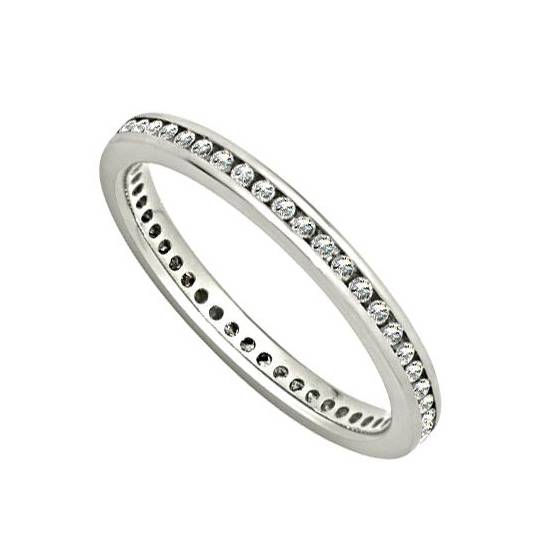 0.34ct VS/E-F 2.5mm Elegant Round Diamond Full Eternity Ring
