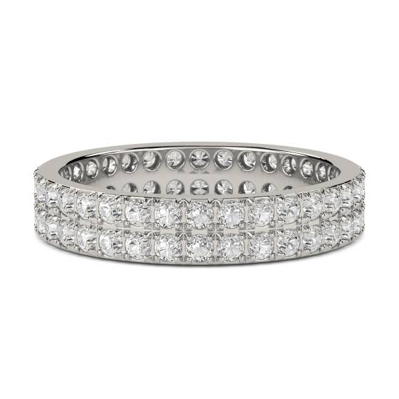 1.03ct VS/E-F Double Row Round Diamond Full Eternity Ring