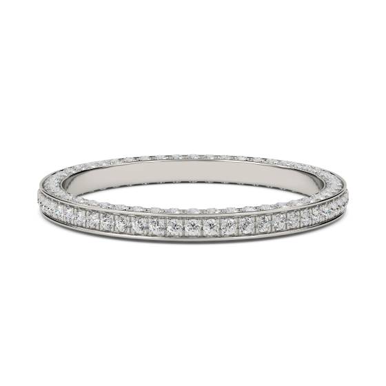 0.55ct VS/E-F 3 Sided Round Diamond Full Eternity Ring