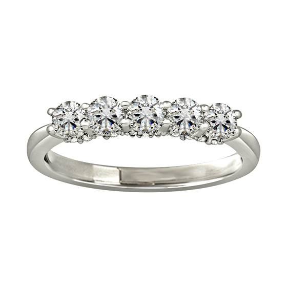 0.75ct VS/E-F Round Diamond Eternity Ring