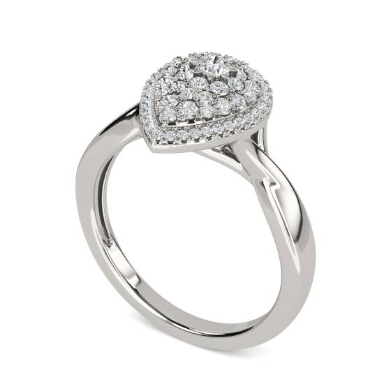 0.34ct VS/F-G Round Diamond Cluster Ring