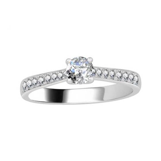 0.50ct VS/E-F Shoulder Set Engagement Ring