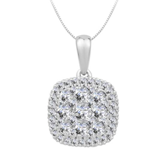 0.50ct VS/E-F Round Diamond Cluster Pendant