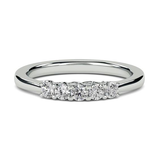 0.25ct VS/E-F Round Diamond 5 Stone Ring