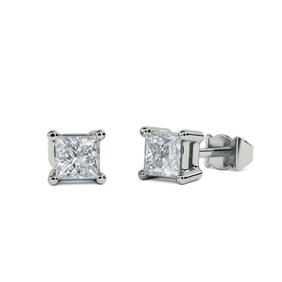 0.25ct VS/EF Princess Diamond Stud Earrings