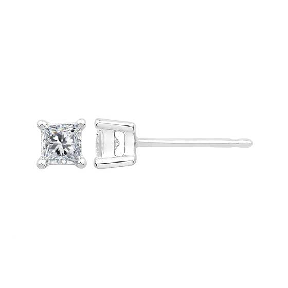 0.25ct VS/E-F Princess Diamond Stud Earrings