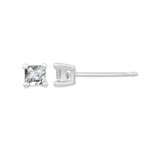 0.32ct VS/EF Princess Diamond Stud Earrings