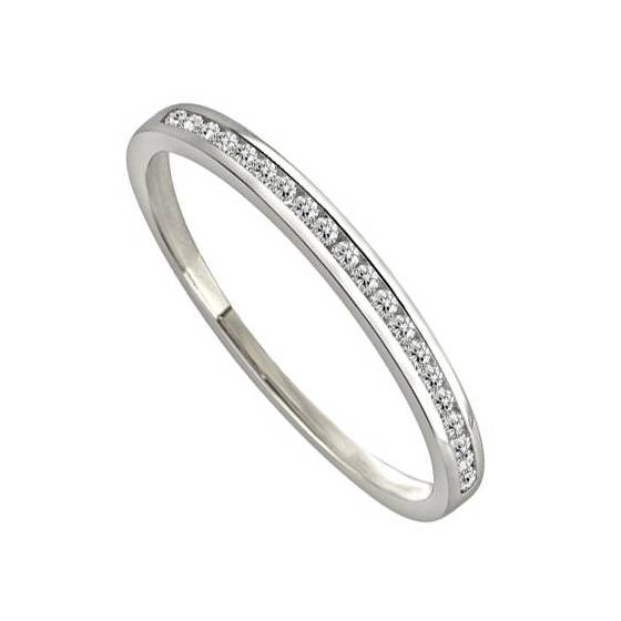 0.10ct VS/E-F 2mm Petite Round Diamond Eternity Ring