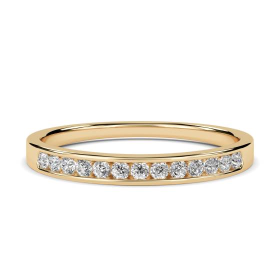 0.15ct VS/E-F 2mm Round Diamond Half Eternity Ring