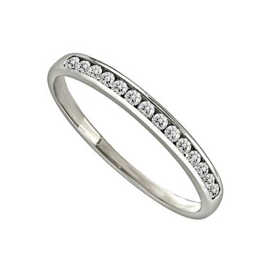 0.15ct VS/E-F 2mm Round Diamond Half Eternity Ring