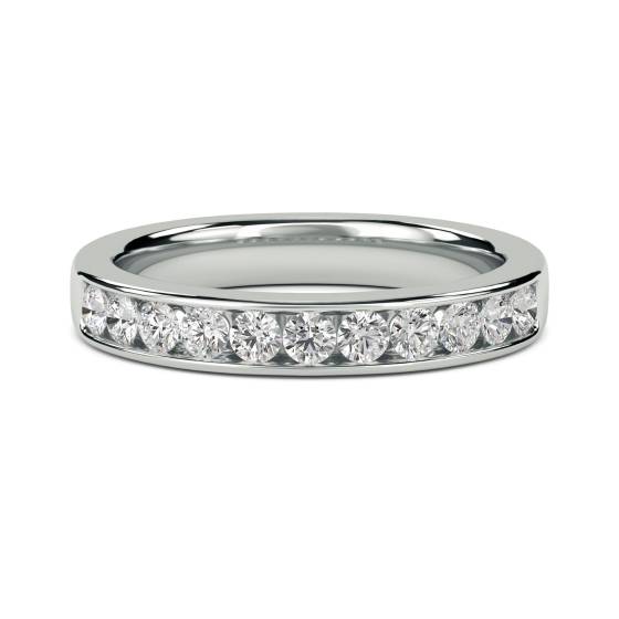 0.40ct VS/E-F 3mm Round Diamond Half Eternity Ring