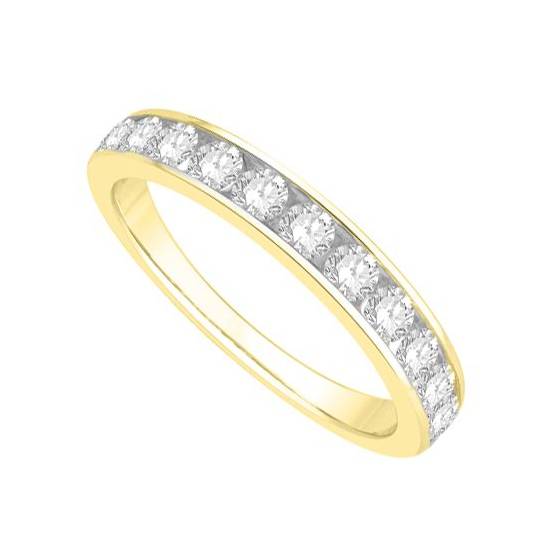 0.50ct VS/E-F 3mm Round Diamond Half Eternity Ring