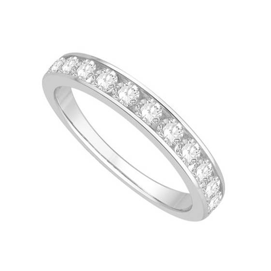 0.50ct VS/E-F 3mm Round Diamond Half Eternity Ring