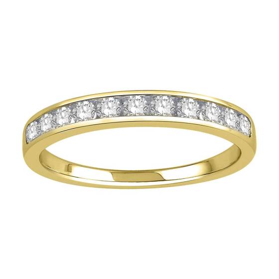 0.33ct VS/E-F Round Diamond Half Eternity Ring