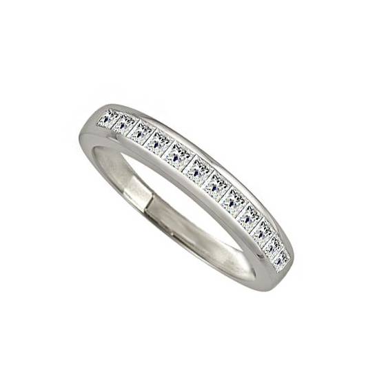 1.50ct VS/E-F 3mm Elegant Princess Diamond Eternity Ring