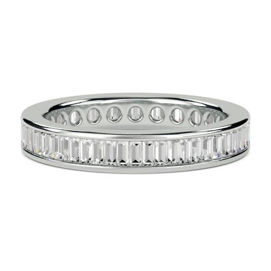 1.00ct VS/E-F Classic Baguette Diamond Full Eternity Ring