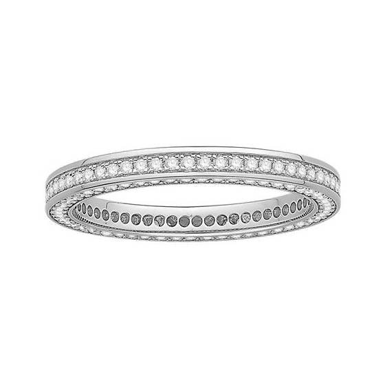 0.60ct VS/E-F 3 Sided Round Diamond Full Eternity Ring