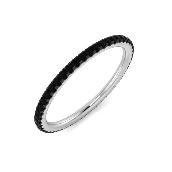 0.35ct SI1/G Round cut Diamond Full Eternity Ring in 18k White Gold