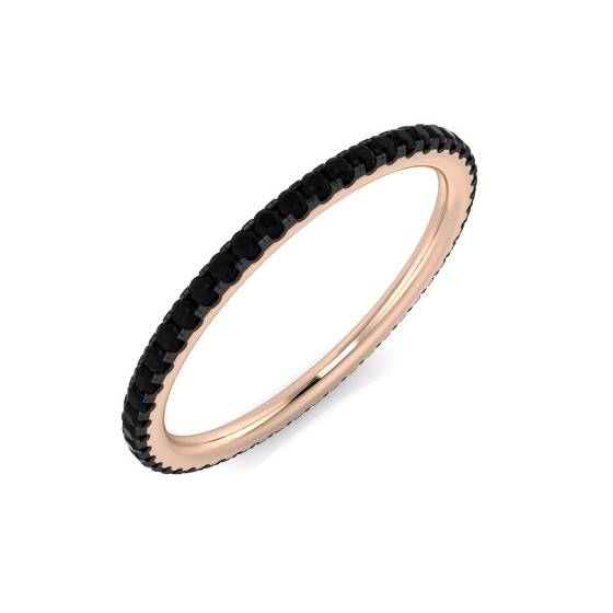 0.35ct SI1/G Round cut Diamond Full Eternity Ring in 18k Rose Gold