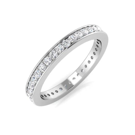 0.50ct SI2/G Round cut Diamond Full Eternity Ring in Platinum