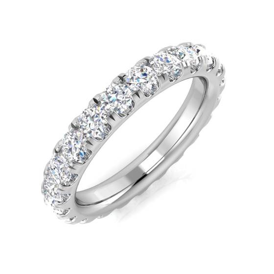 1.50ct SI2/G Round cut Diamond Full Eternity Ring in 18k White Gold