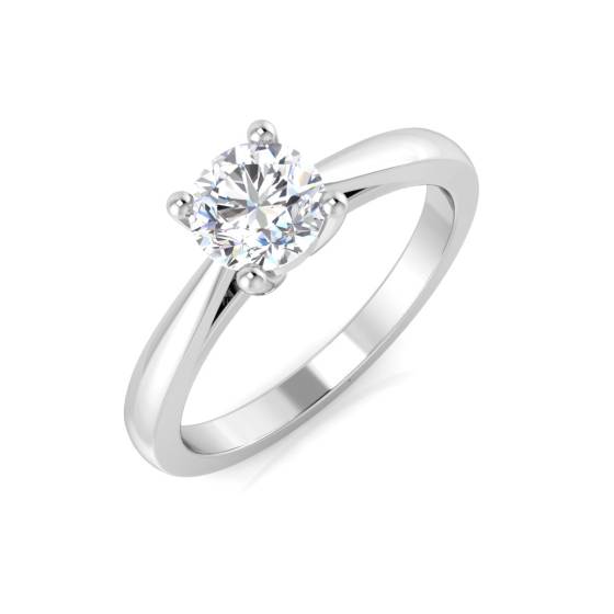 0.70ct SI2/F Round cut Solitaire Engagement Ring in Platinum