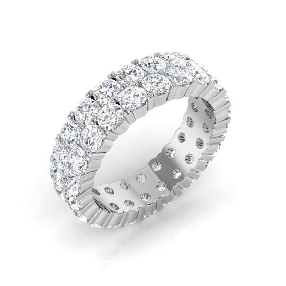 4.00ct SI1/G Round cut Diamond Full Eternity Ring in Platinum