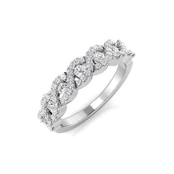 0.45ct SI1/G Round cut Diamond Designer Ring in Platinum