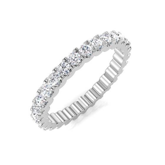 1.00ct VS/F Round cut Lab Grown Diamond Full Eternity Ring in Platinum