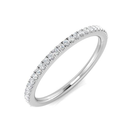 0.20ct I1/G Round cut Diamond Half Eternity Ring in 9k White Gold