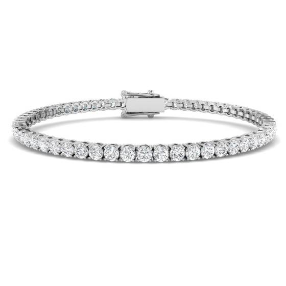 5.00ct VS/F Round cut Labgrown Diamonds Tennis Bracelet in 18k White Gold