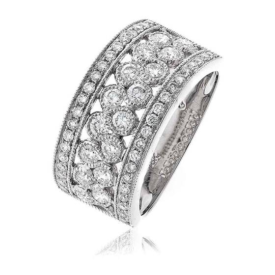 1.00ct VS/F Round Diamond Designer Ring