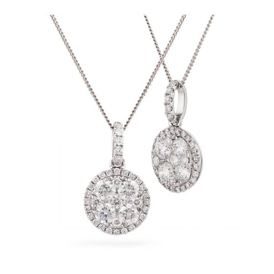 0.50ct VS/FG Cluster Round Diamond Designer Pendant