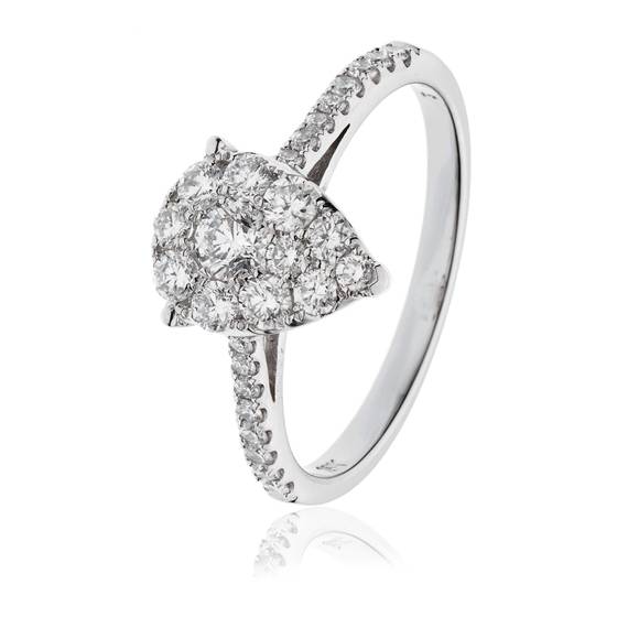 0.60ct VS/E-F Round Diamond Cluster Ring