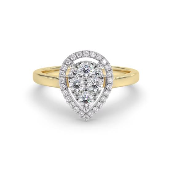 0.40ct VS/E-F Round Diamond Cluster Ring